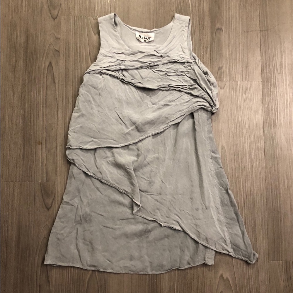 OAK NYC Sleeveless Asymmetric Layer Top